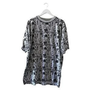 Makaveli  Gray Black Graphic Crewneck Short Sleeves Men’s T-Shirt SZ XL #1218